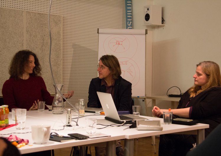 trans script – Originalton, Sounddesign, Musik/Komposition mit William Franck, Veronika Hlawatsch und Iva Zabkar 2019 © DrehbuchFORUM Wien/Marie Jecel